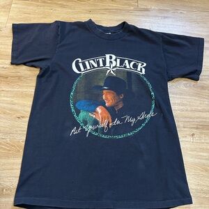 Vintage 1991 Clint Black T Shirt Single Stitch Country Band Tee L Y2K 90’s